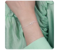 Heart Rope Silver Bracelet BRS-134